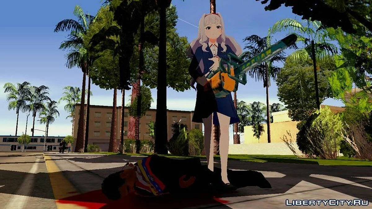 Takane Shijou в костюме учителя / GTA San Andreas