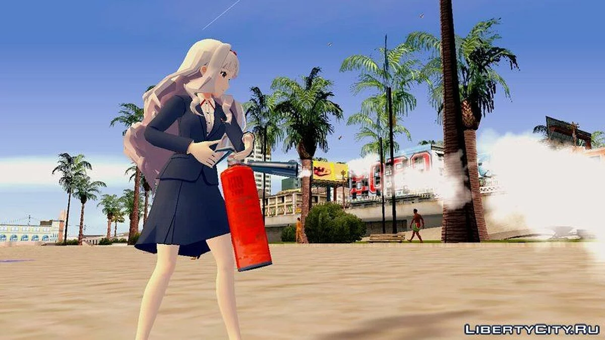 Takane Shijou в костюме учителя / GTA San Andreas