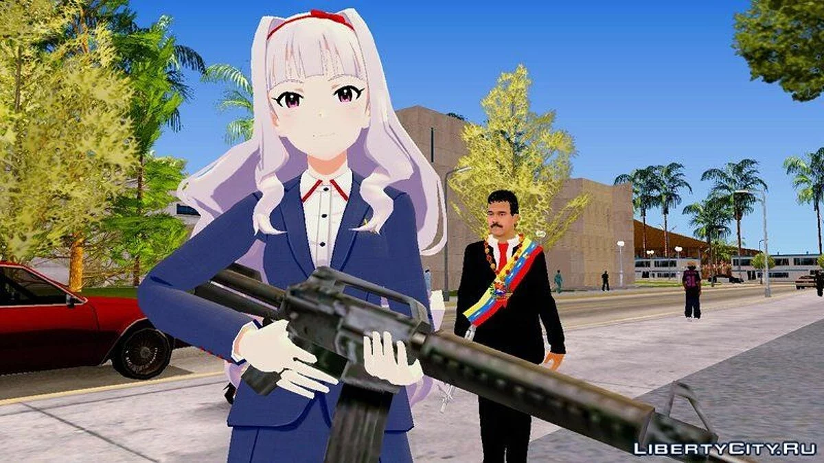 Takane Shijou в костюме учителя / GTA San Andreas
