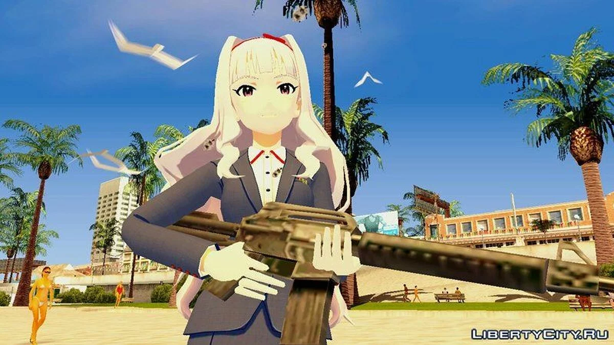 Takane Shijou в костюме учителя / GTA San Andreas