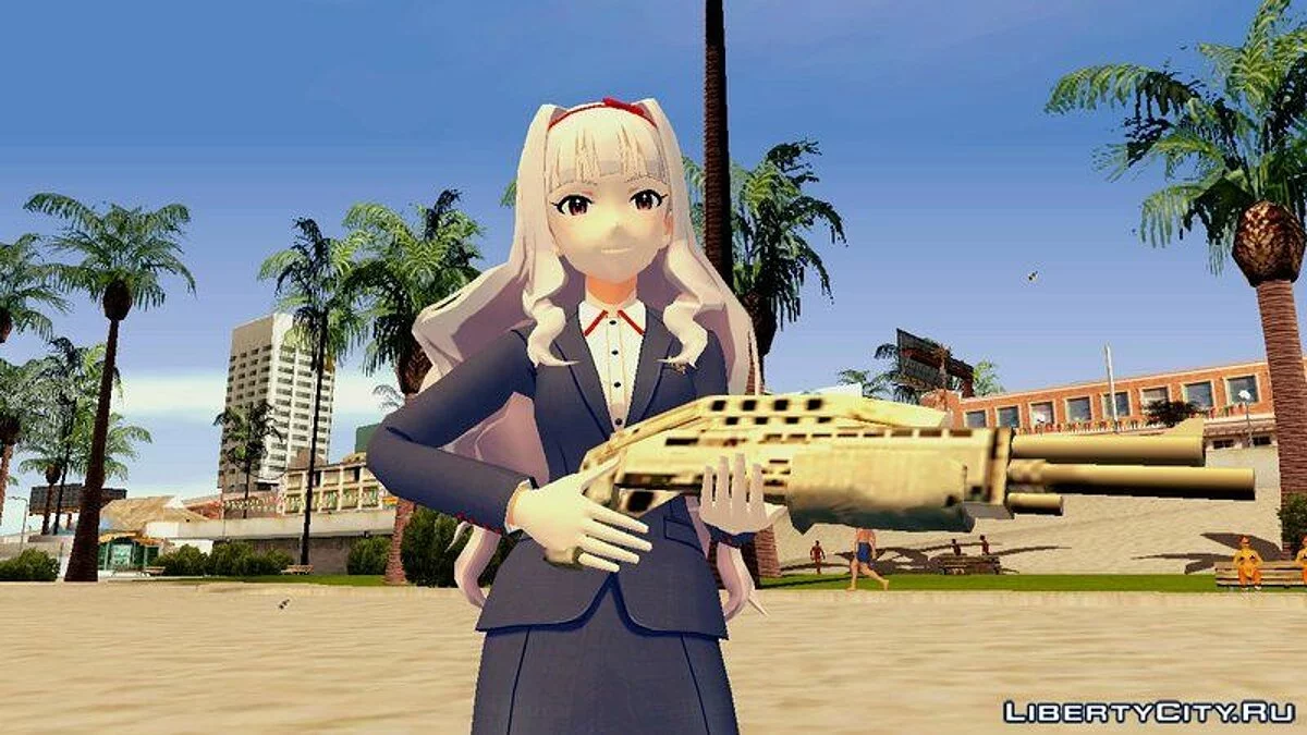 Takane Shijou в костюме учителя / GTA San Andreas