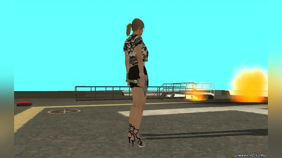 Женский скин из GA Online с картой нормалей / GTA San Andreas