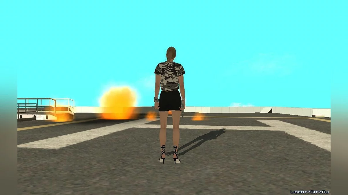 Женский скин из GA Online с картой нормалей / GTA San Andreas