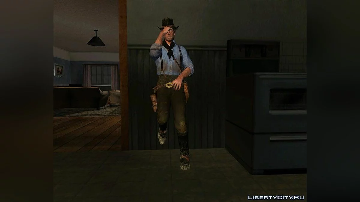 Артур Морган из Red Dead Redemption 2 / GTA San Andreas
