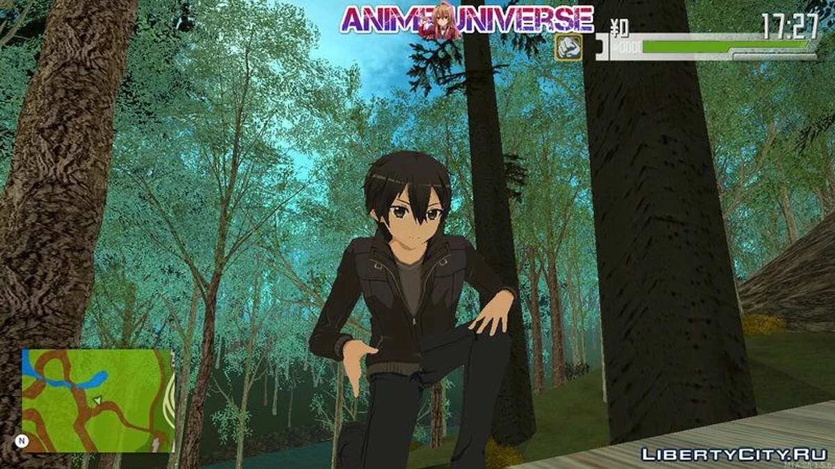 Кирито из игры Gun Gale Online / GTA San Andreas