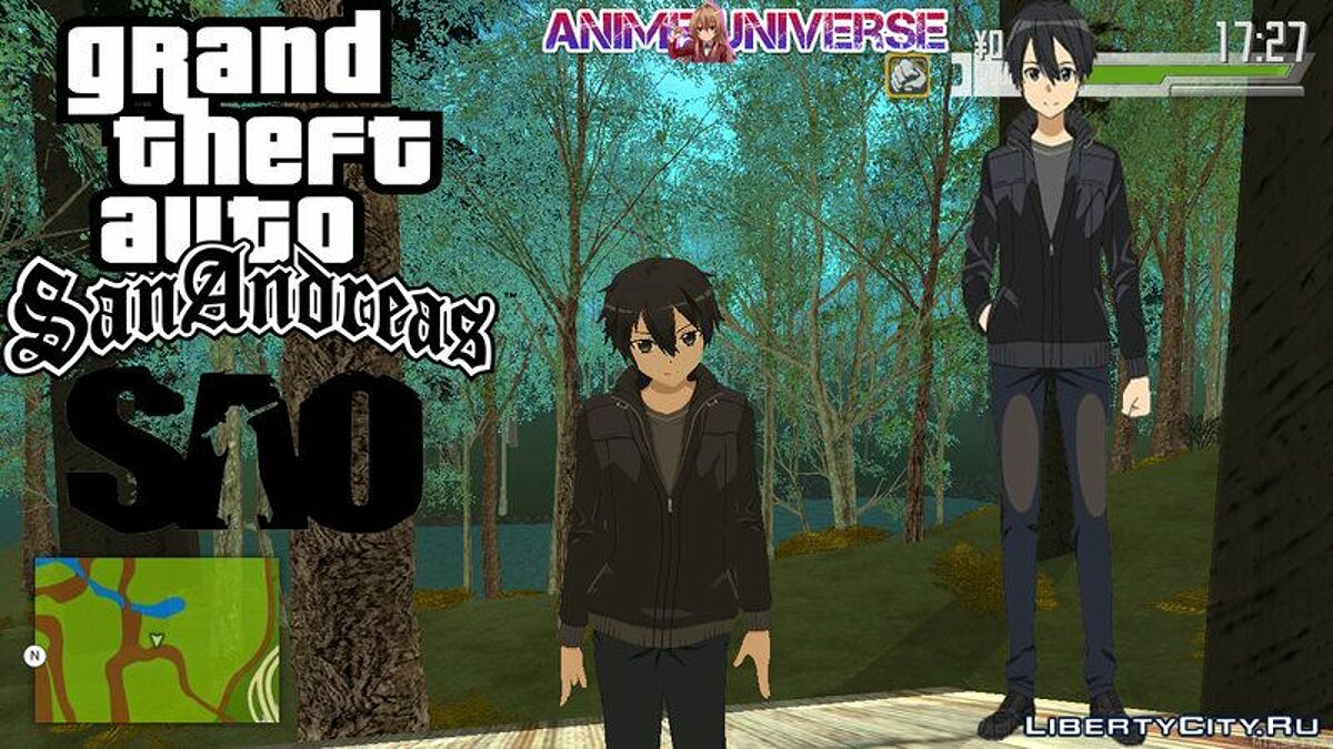 Скачать Кирито из игры Gun Gale Online для GTA San Andreas