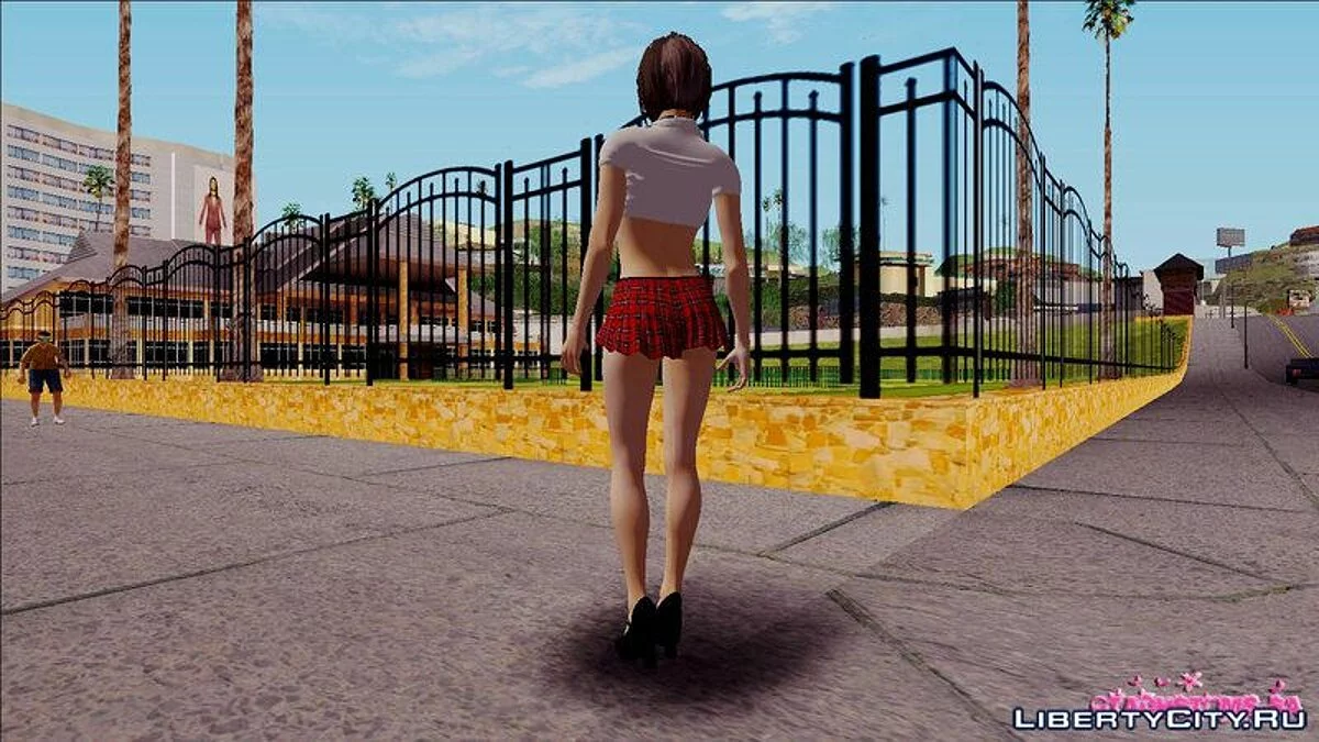 Ада Вонг в школьной форме из RE2 Remake / GTA San Andreas