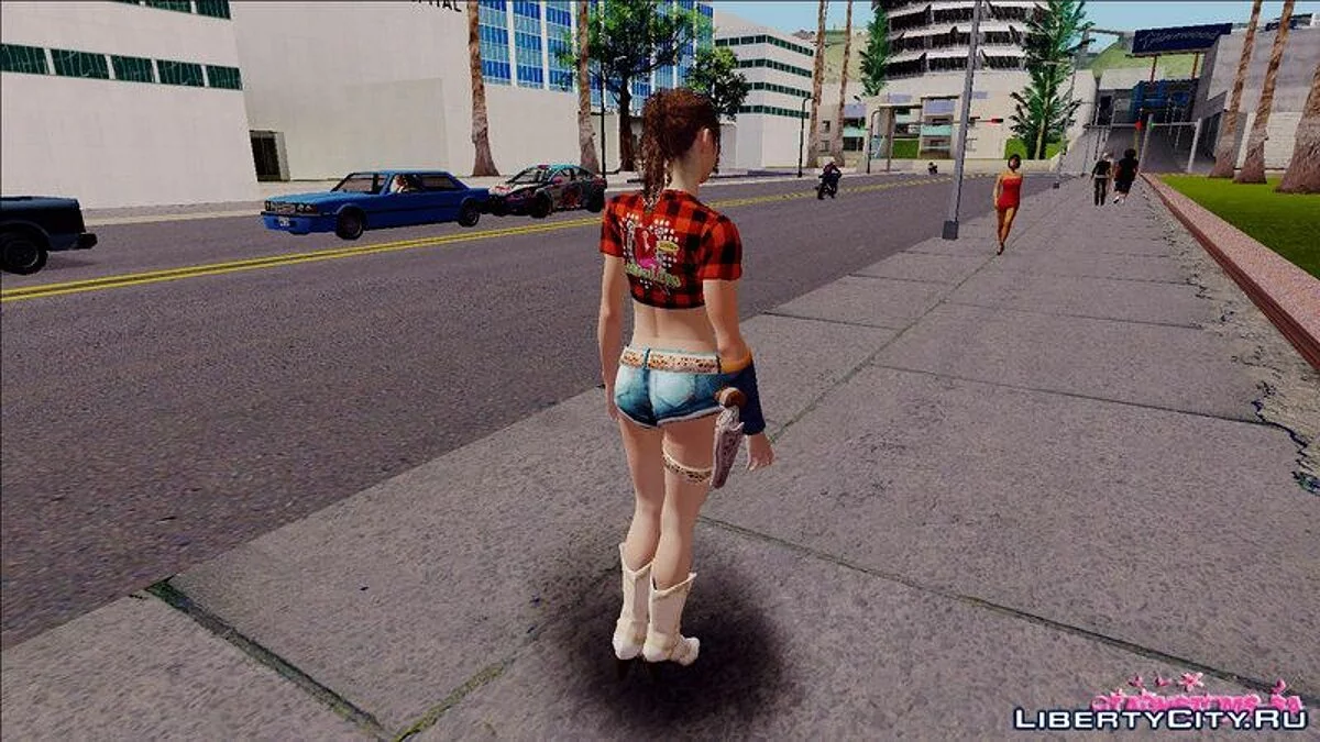 Клэр Рэдфилд пастушка из RE2 Remake / GTA San Andreas