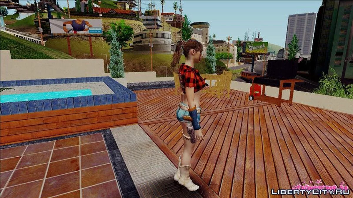 Клэр Рэдфилд пастушка из RE2 Remake / GTA San Andreas