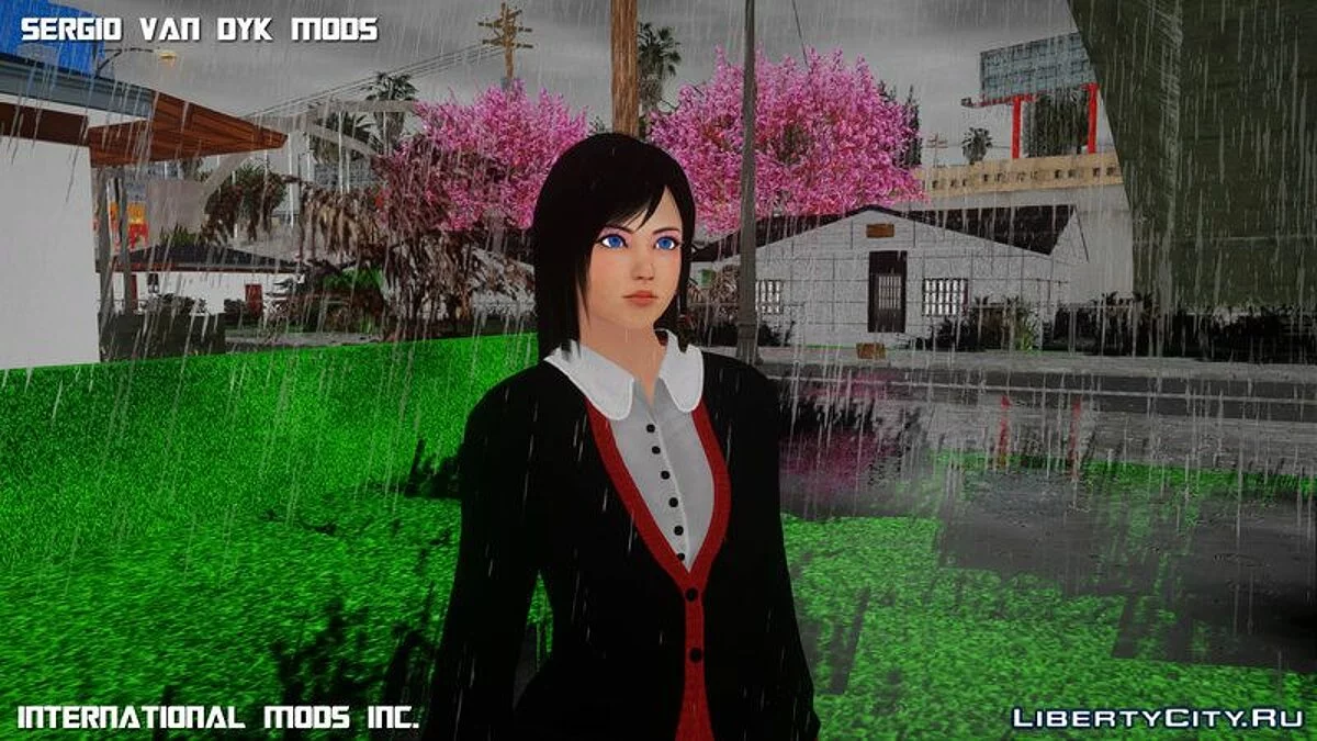 Горячая Кокоро в школьной форме + катана / GTA San Andreas
