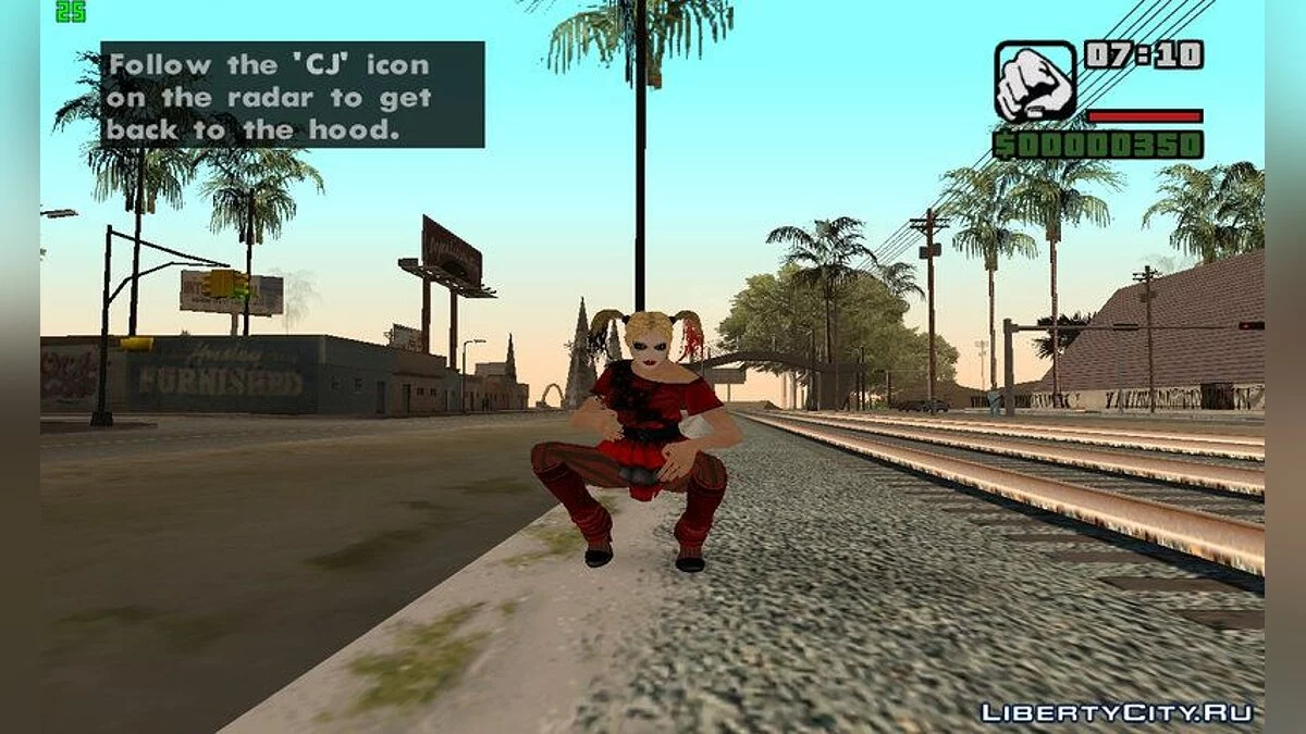 Харли Квинн в костюме арлекина / GTA San Andreas