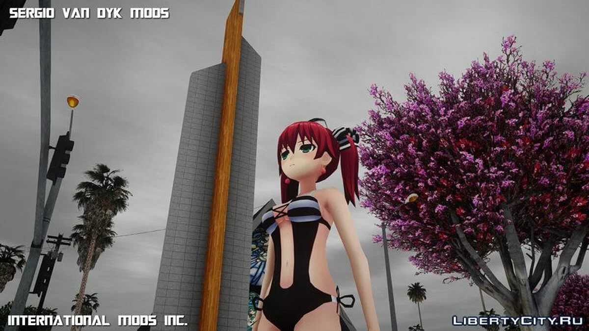 Персонаж из аниме Hyperdimension Neptunia ReBirth 2 / GTA San Andreas