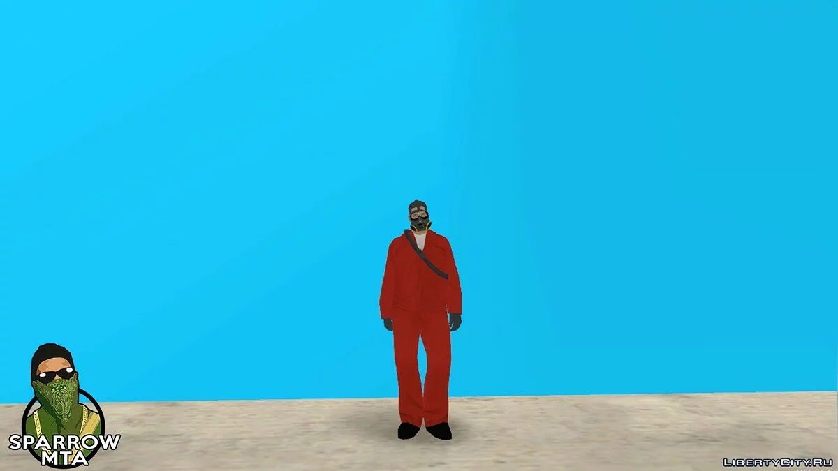 Персонаж в костюме дезинсектора из GTA 5 / GTA San Andreas