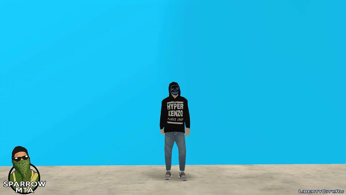 Скин в маске и кофте Hyper Kenzo / GTA San Andreas