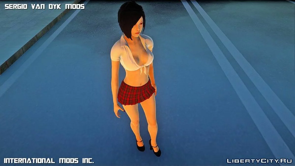 Ада Вонг в школьной форме из RE2 Remake / GTA San Andreas