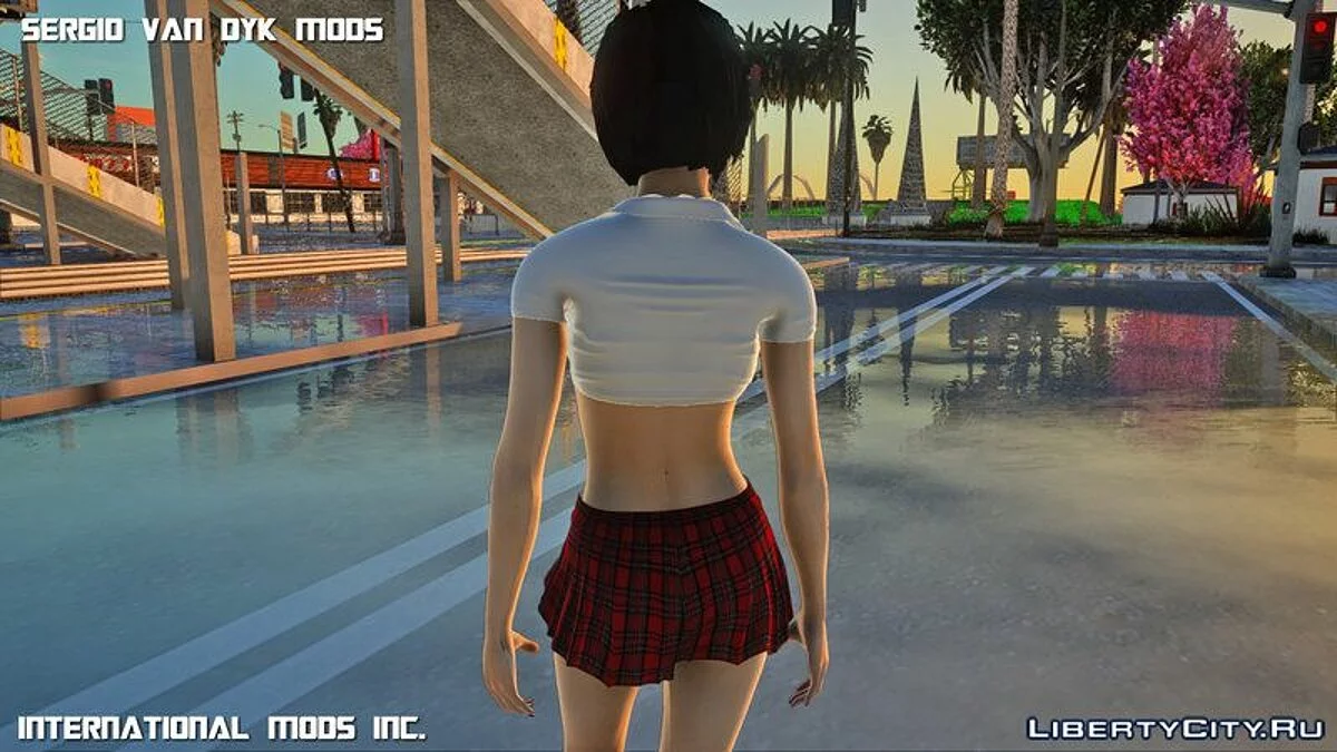 Ада Вонг в школьной форме из RE2 Remake / GTA San Andreas