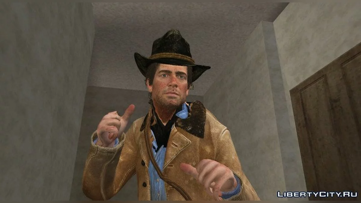 Артур Морган из RDR 2 / GTA San Andreas