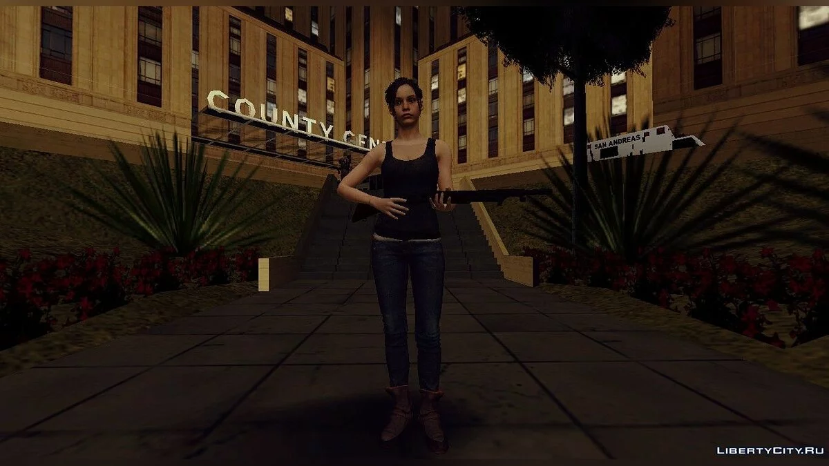 Клэр Рэдфилд в топе из RE 2 remake / GTA San Andreas