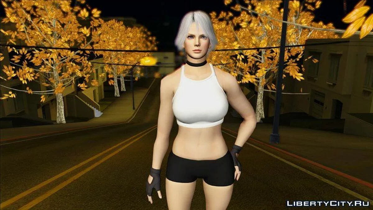 Кристи в тренировочной одежде из Dead Or Alive 6 / GTA San Andreas
