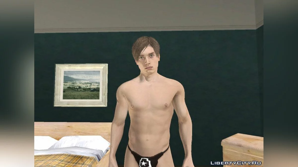 Леон в нижнем белье из RE2 / GTA San Andreas