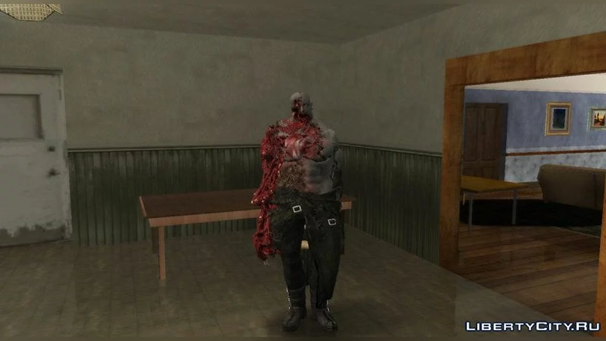 Мистер ИКС супер тиран из Resident Evil 2 remake / GTA San Andreas