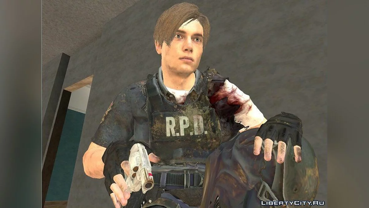 Раненый Леон из RE2 Remake / GTA San Andreas