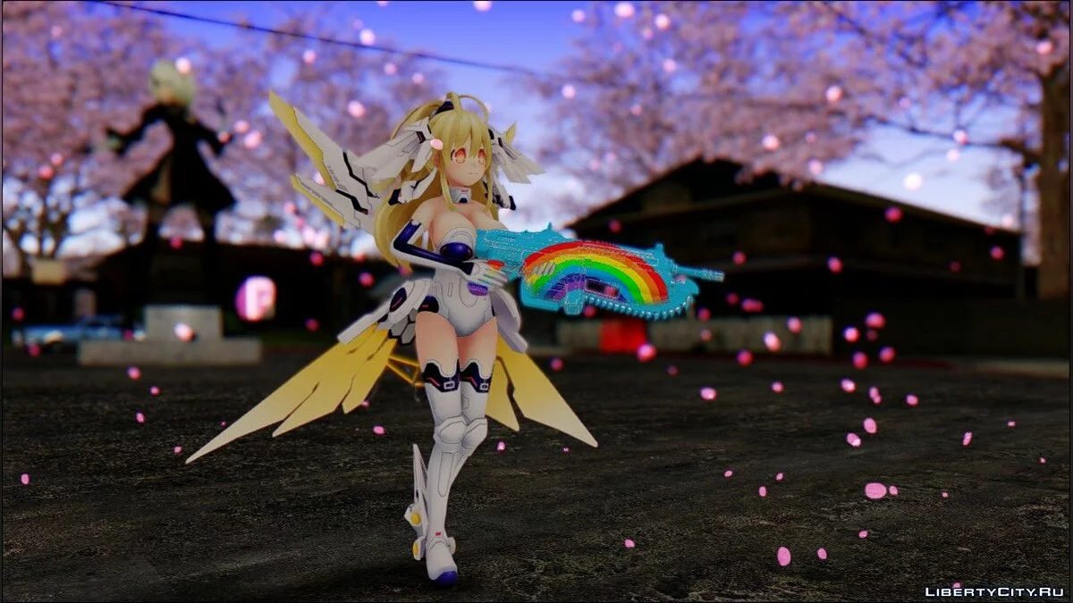 Желтое сердце из аниме Hyperdimension Neptunia Re;Birth 1 / GTA San Andreas