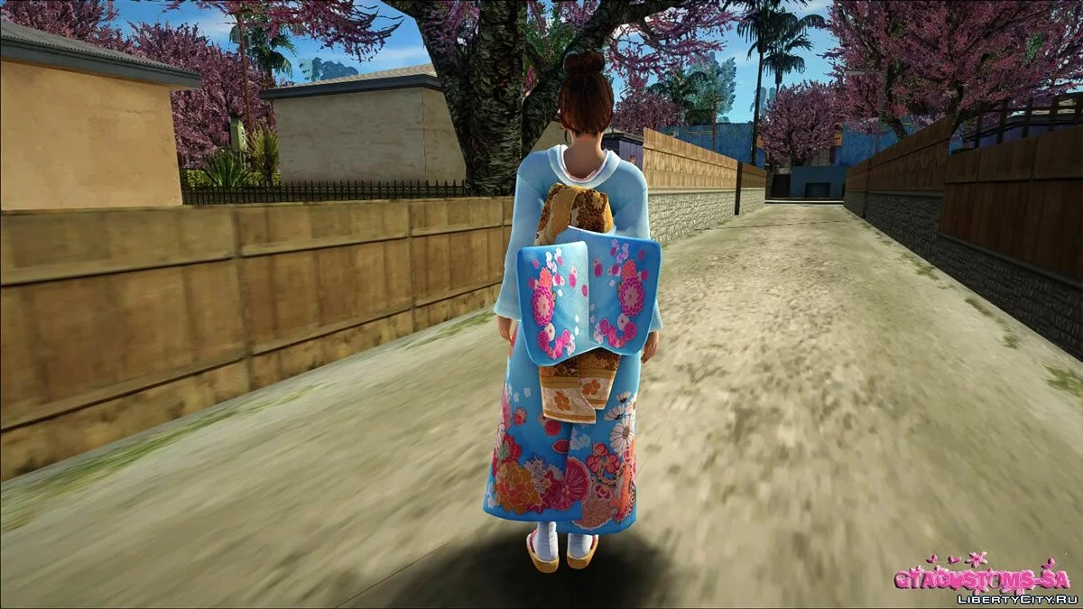 Касуми в кимоно ханаасаги / GTA San Andreas