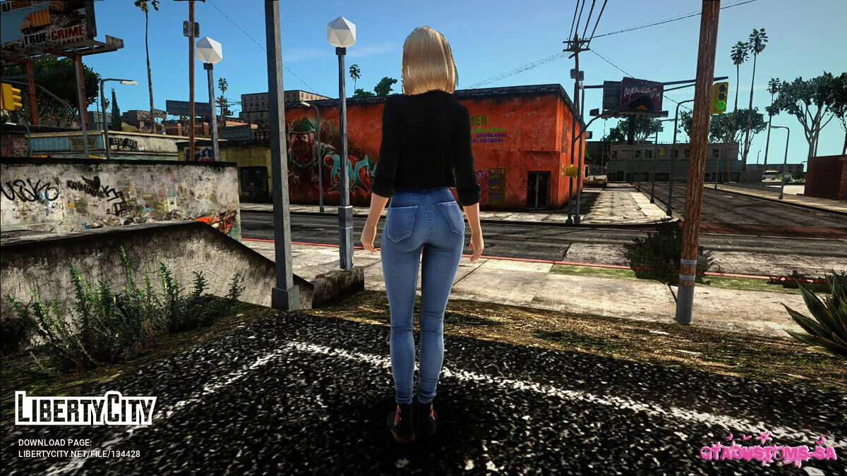 Хелена Дуглас в костюме байкер / GTA San Andreas