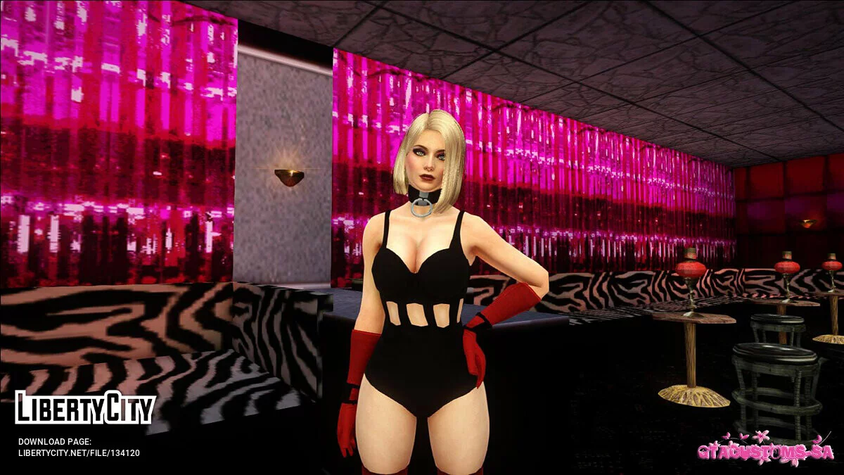 Хелена Дуглас в костюме стриптизёрши / GTA San Andreas