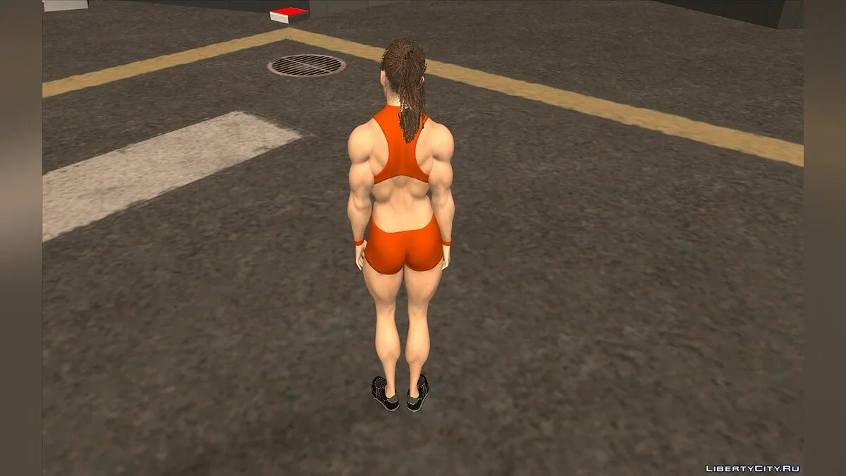 Клэр из Обитель Зла 2 качающая железо / GTA San Andreas