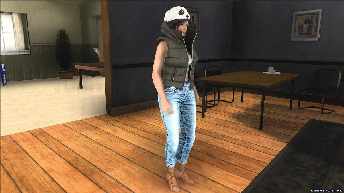Кокоро в одежде мотоциклиста / GTA San Andreas