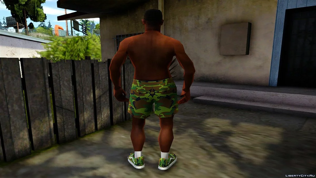 Новый bmybe - Камуфляжные шорты Nike и Vans / GTA San Andreas