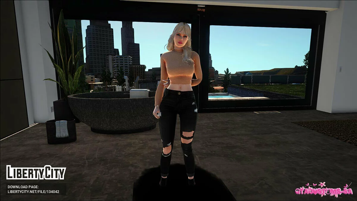 Рейчел в повседневной одежде v5 / GTA San Andreas