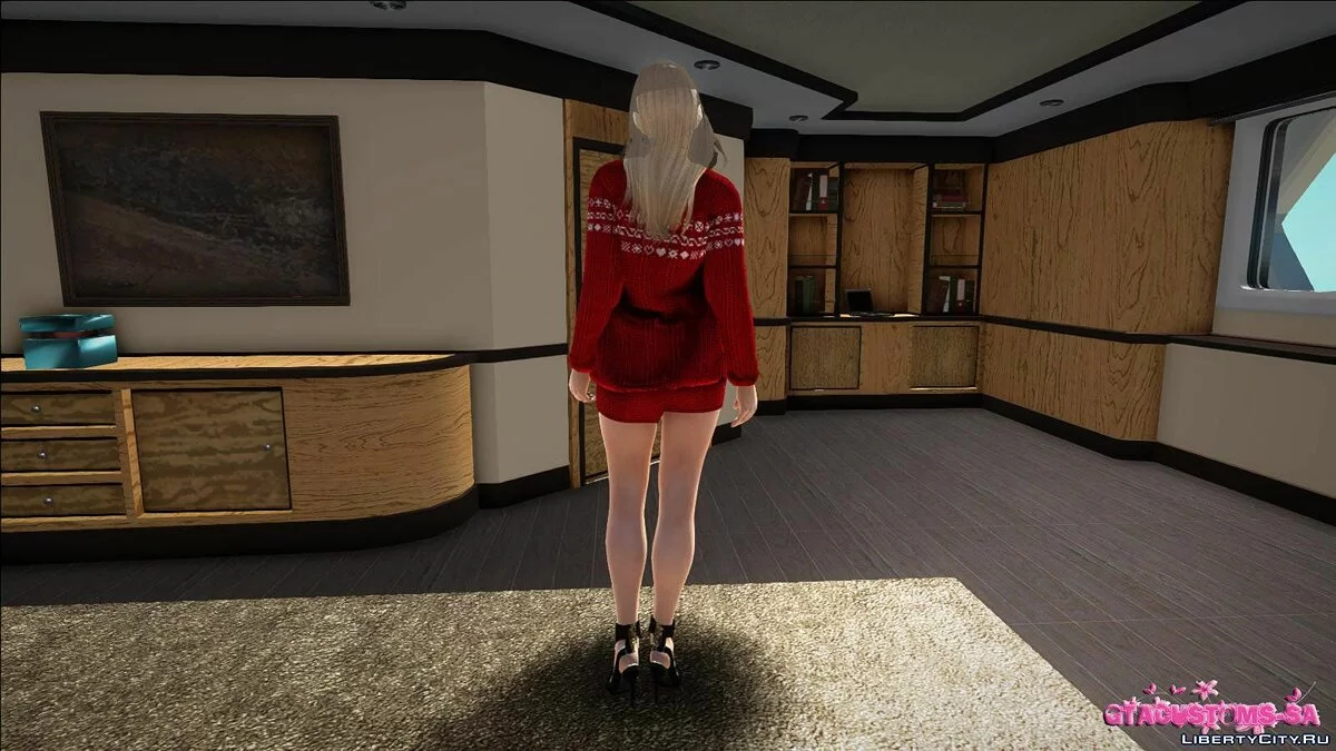 Рейчел в рождественской одежде / GTA San Andreas