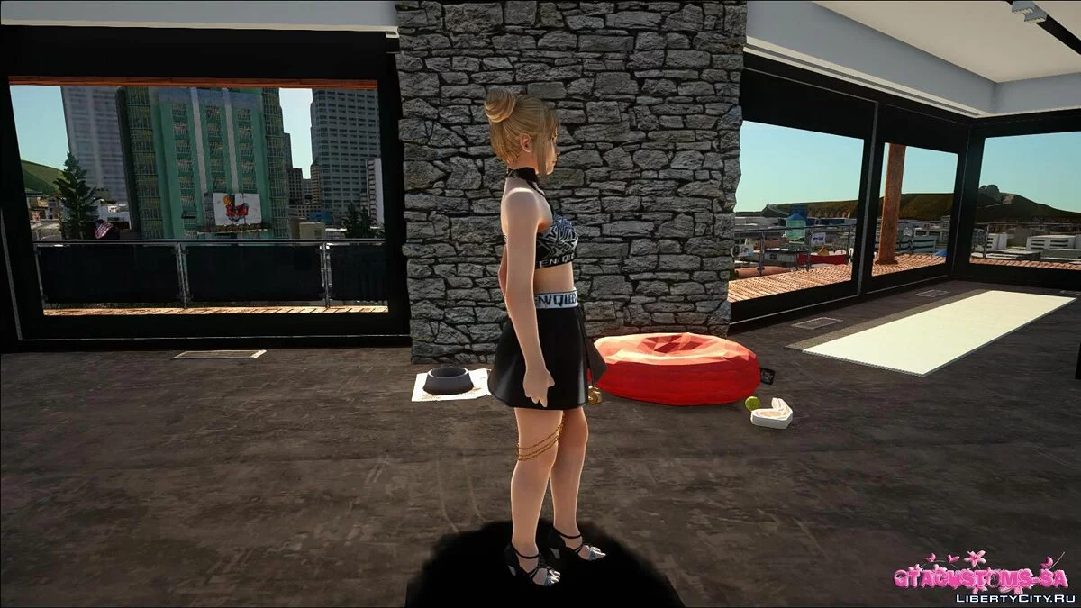 Мэри Роуз в короткой кожаной юбке / GTA San Andreas
