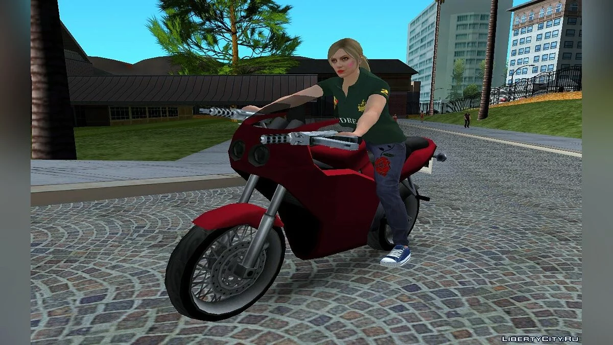 Рандомный скин девушки-блондинки из GTA Online #1  / GTA San Andreas