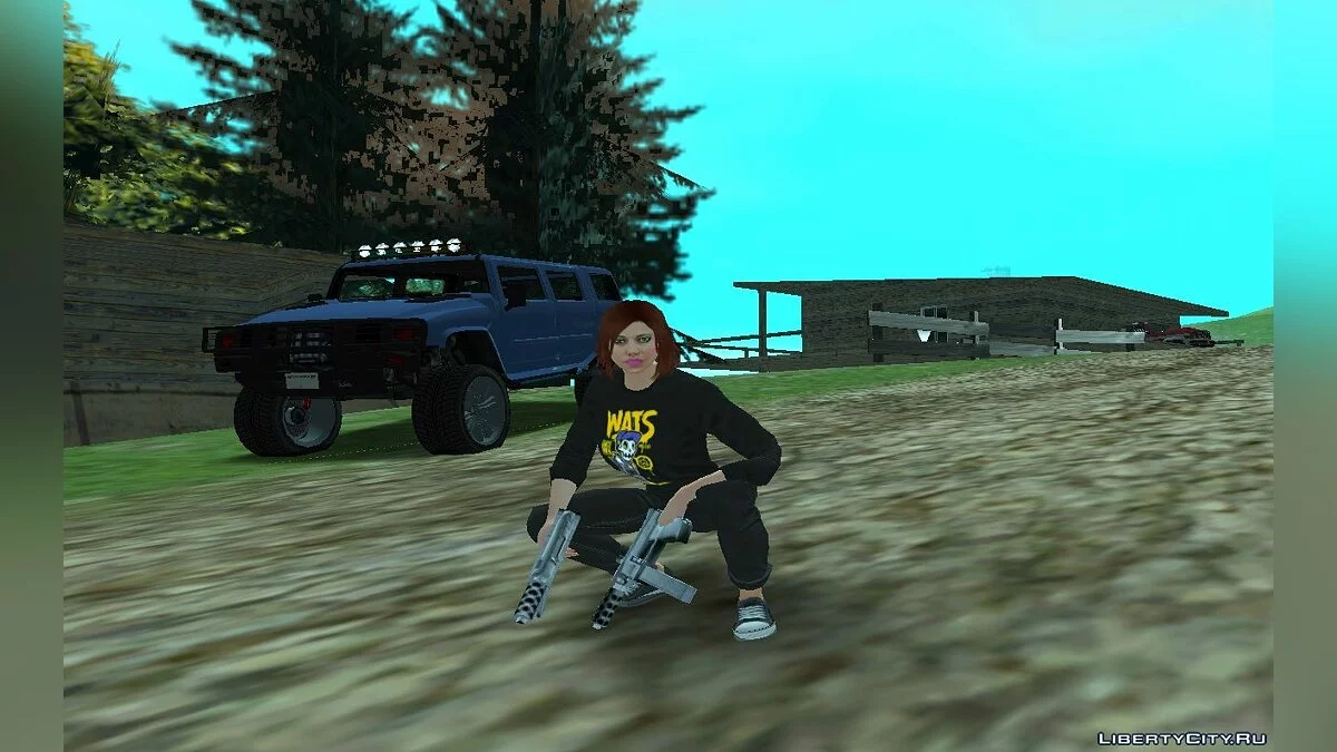 Рандомный скин девушки из GTA Online #3 / GTA San Andreas
