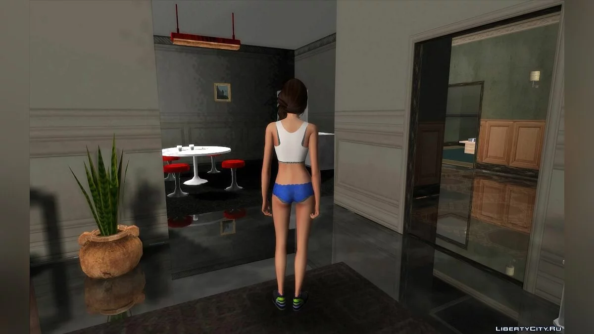 Девушка из игры The Sims 4 / GTA San Andreas