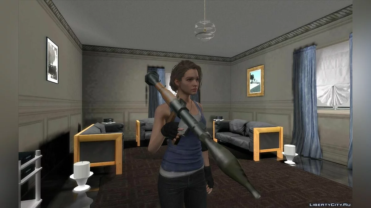 Джилл из игры Resident Evil 3 Remake / GTA San Andreas
