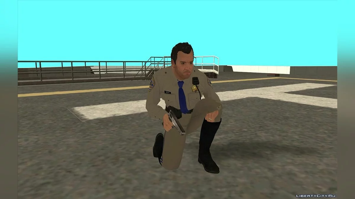Майкл из GTA 5 в форме копа  / GTA San Andreas