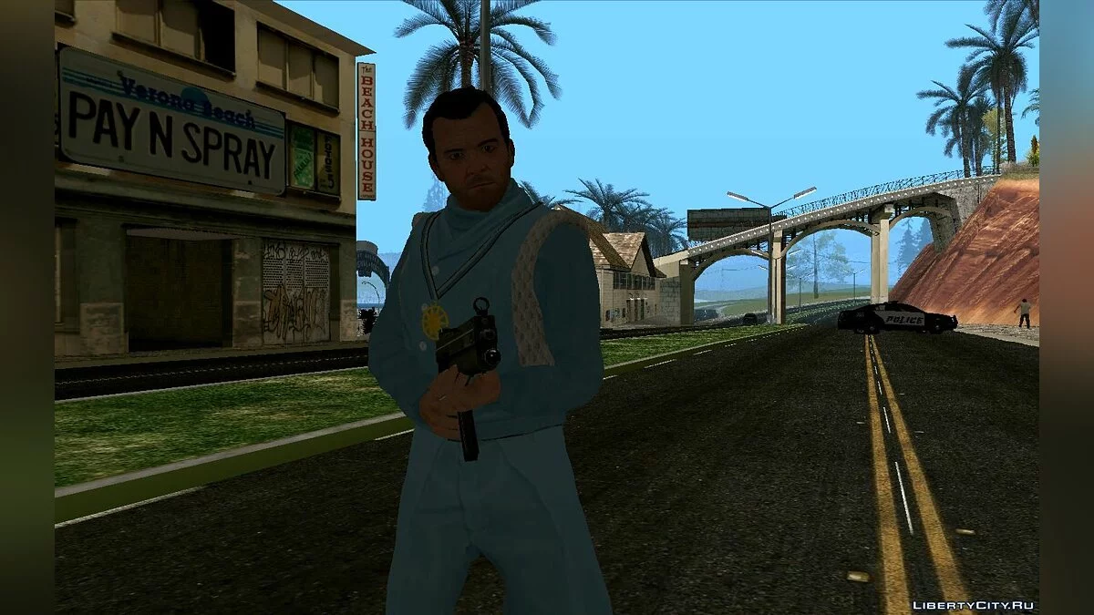 Майкл из GTA 5 в одежде Культа Эпсилон / GTA San Andreas
