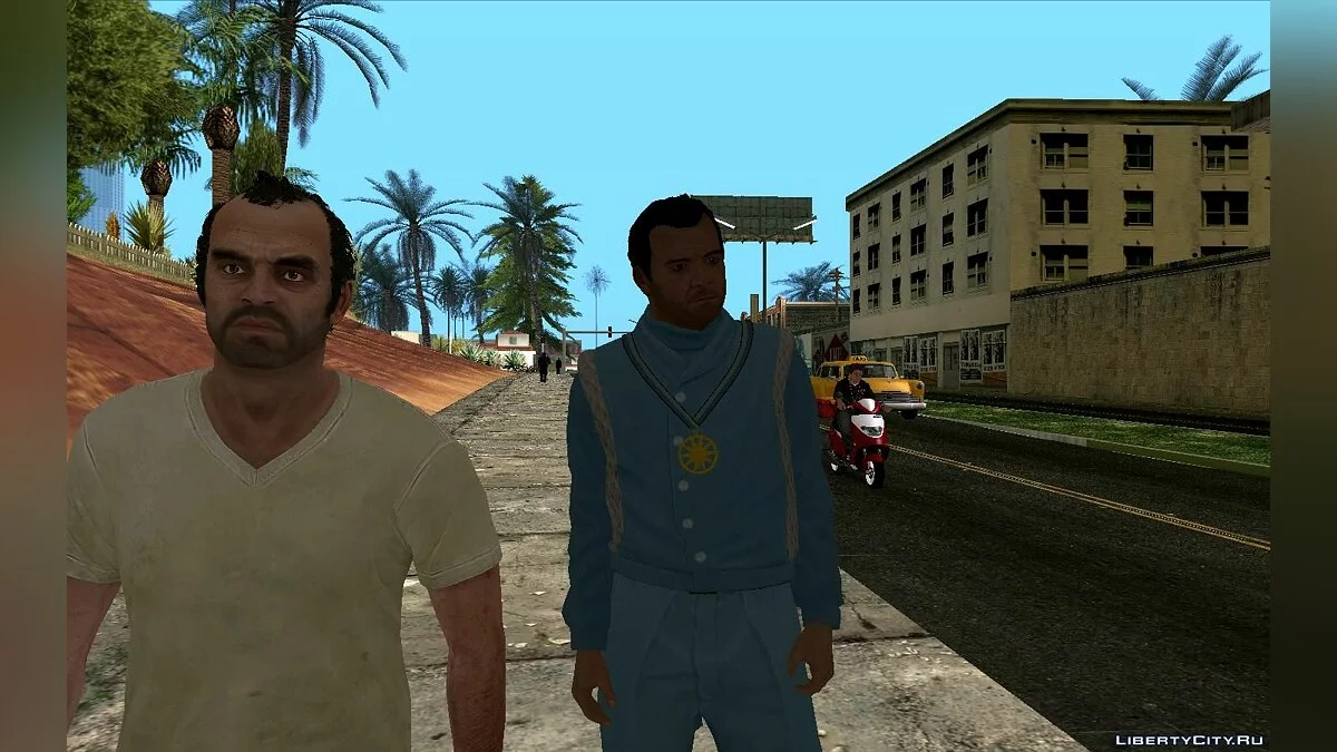 Майкл из GTA 5 в одежде Культа Эпсилон / GTA San Andreas