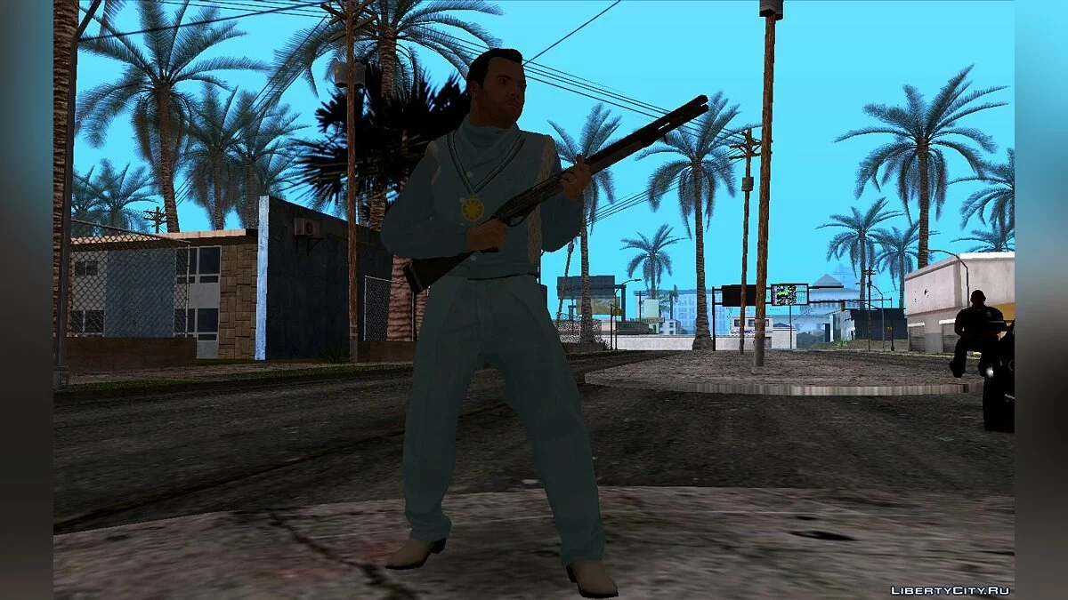 Майкл из GTA 5 в одежде Культа Эпсилон / GTA San Andreas
