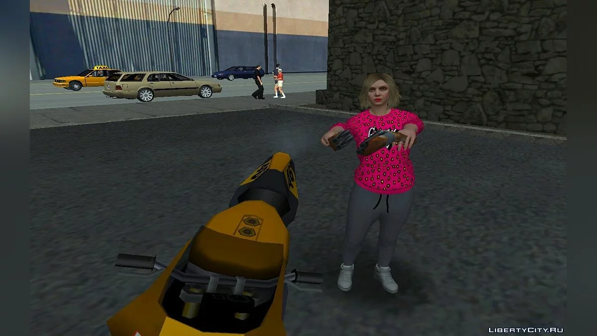 Рандомный скин девушки блондинки из GTA Online #4 / GTA San Andreas
