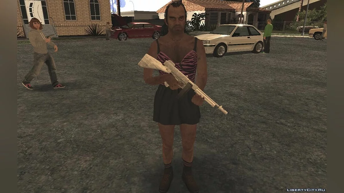 Тревор Филлипс в женском платье  / GTA San Andreas