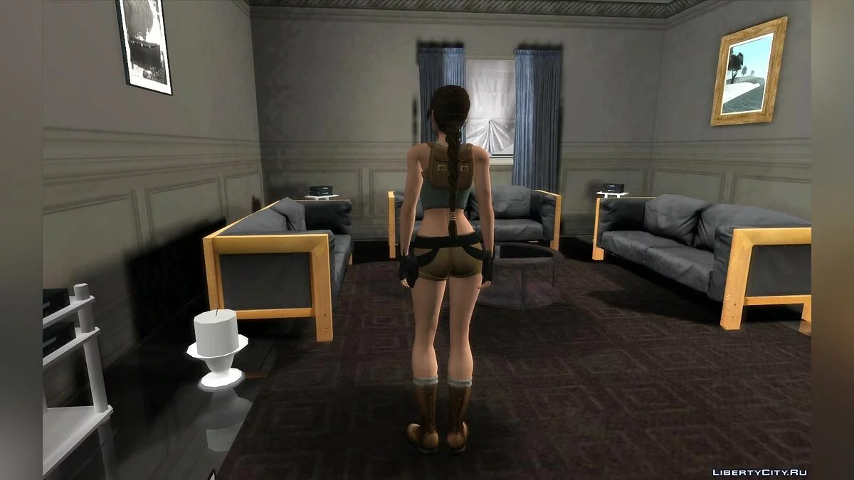 Лара Крофт из игры Tomb Raider / GTA San Andreas