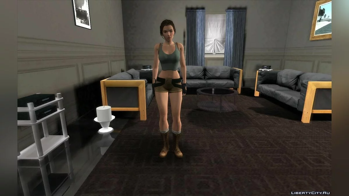 Лара Крофт из игры Tomb Raider / GTA San Andreas