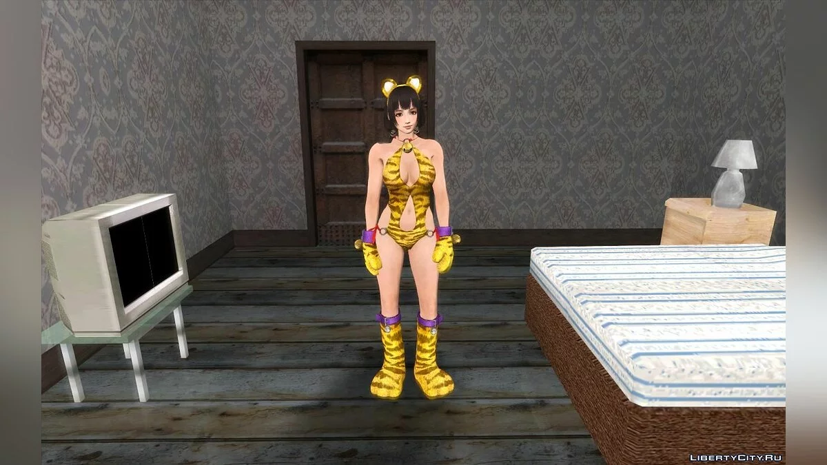 Наотора Ли в костюме из игры DOA 5 / GTA San Andreas