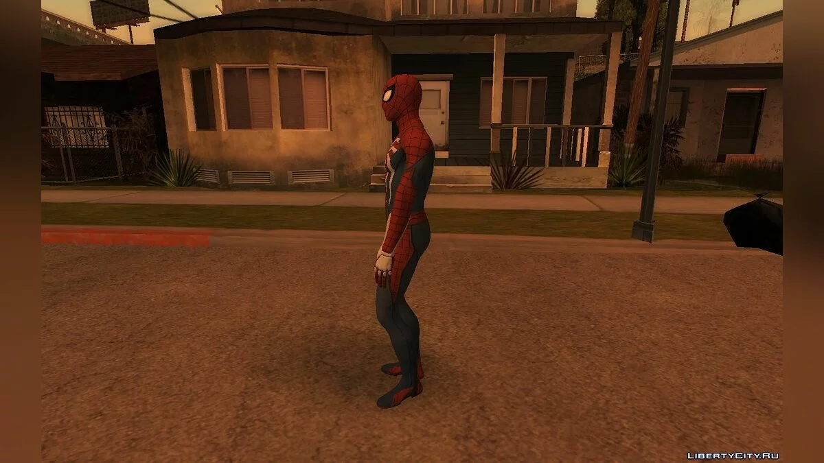 Человек-паук из игры Spiderman PS4 / GTA San Andreas